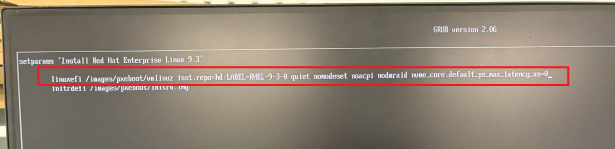 安装Red Hat Enterprise Linux 9.3或Red Hat Enterprise Linux 9.5 报错：started cancel waiting for multipath siblings of nvme0n1
