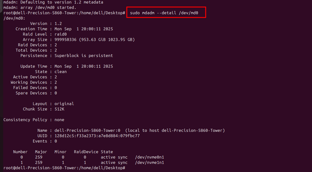 Ubuntu 24.04上配置 RAID步骤