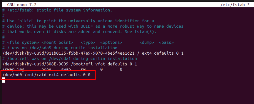 Ubuntu 24.04上配置 RAID步骤