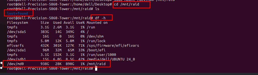 Ubuntu 24.04上配置 RAID步骤